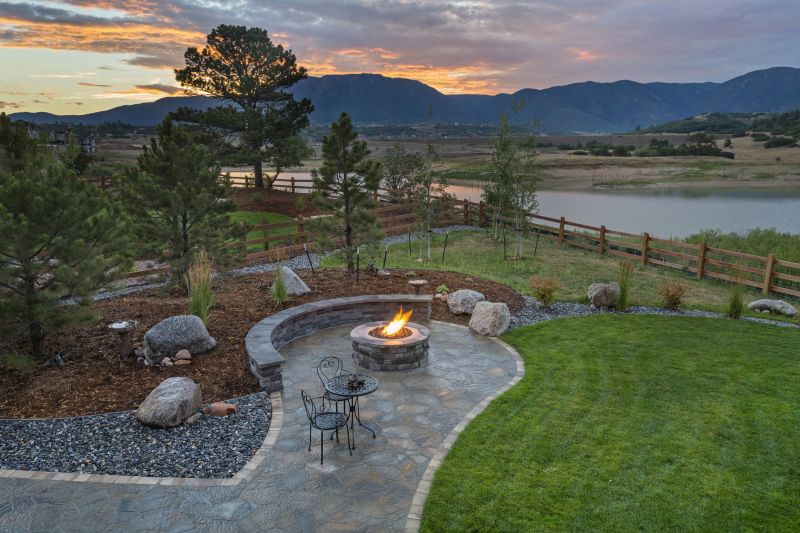 Integrated Fire Pit and Landscape